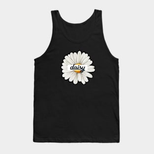 Daisies Flora Minimalist Retro Vintage Positive Tank Top